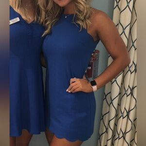Nordstrom blue scallop dress